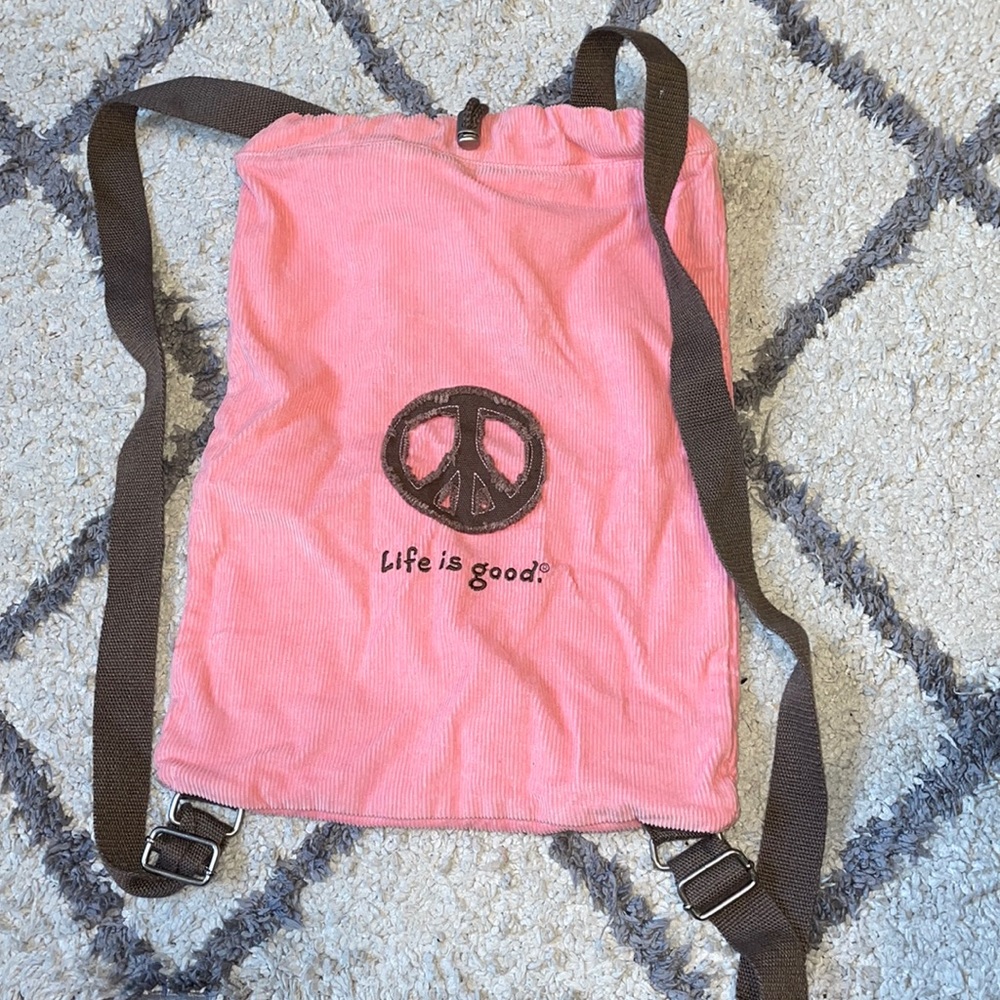 Life is Good corduroy backpack